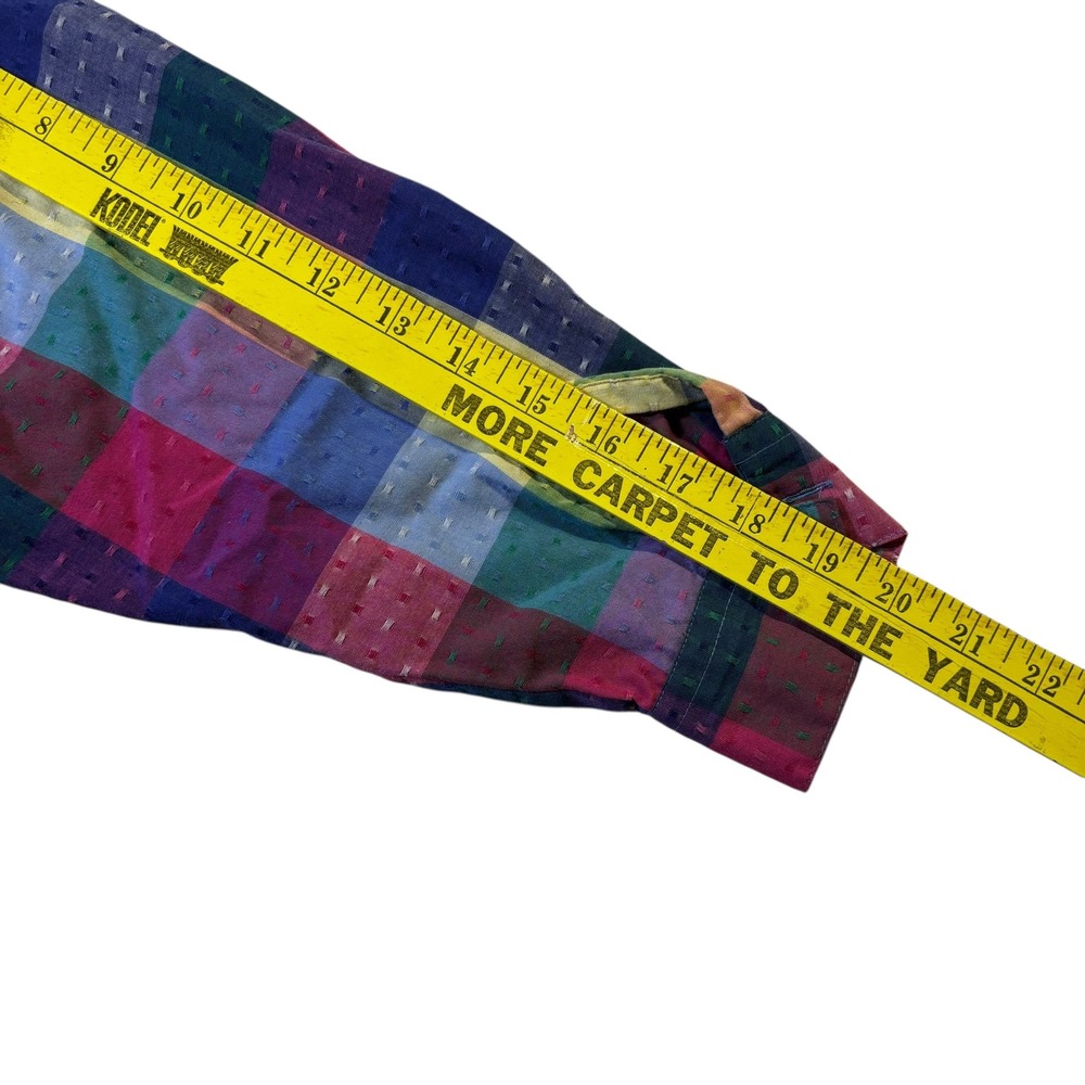 Koret City Blues Multicolor Plaid Long Sleeve Shirt Medium Patchwork Cotton - Picture 11 of 11